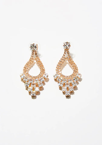 Made Of Money Rhinestone Earrings