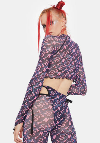 Cum & Play Long Sleeve Crop Top