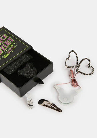 Purple LED Heart Face Jewelry