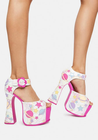 Groovy Galaxy Platform Heels