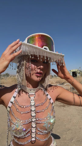 Cavern Crazy Belt And Harness - Pearl