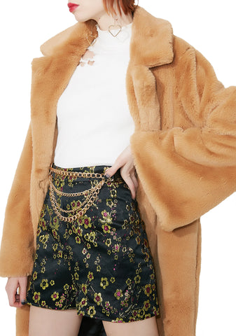 Fall Bloom Embroidered Shorts