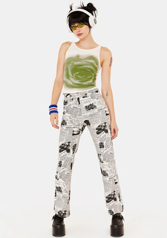 Read All About It Newspaper Pants