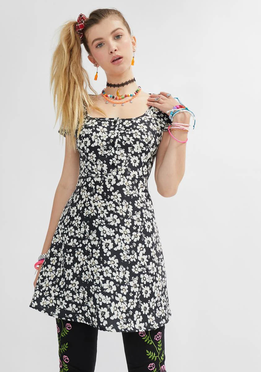 Sweet Symphony Floral Babydoll Dress