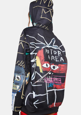 Basquiat Scuba Graphic Hoodie