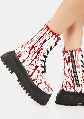 Scream Queen Combat Boots