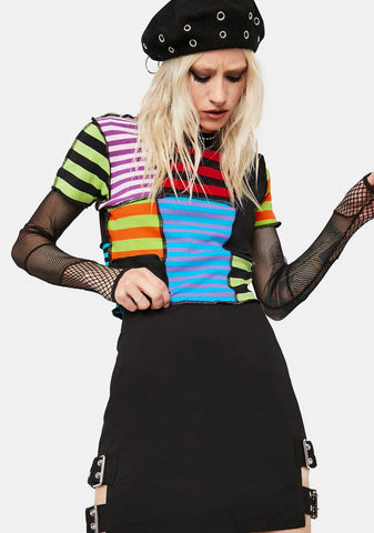 Truth Buckle Mini Skirt