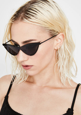 Dark Solar Flair Cat Eye Sunglasses