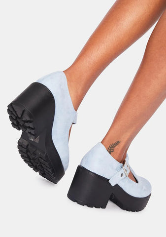 Light Blue Sai Mary Janes
