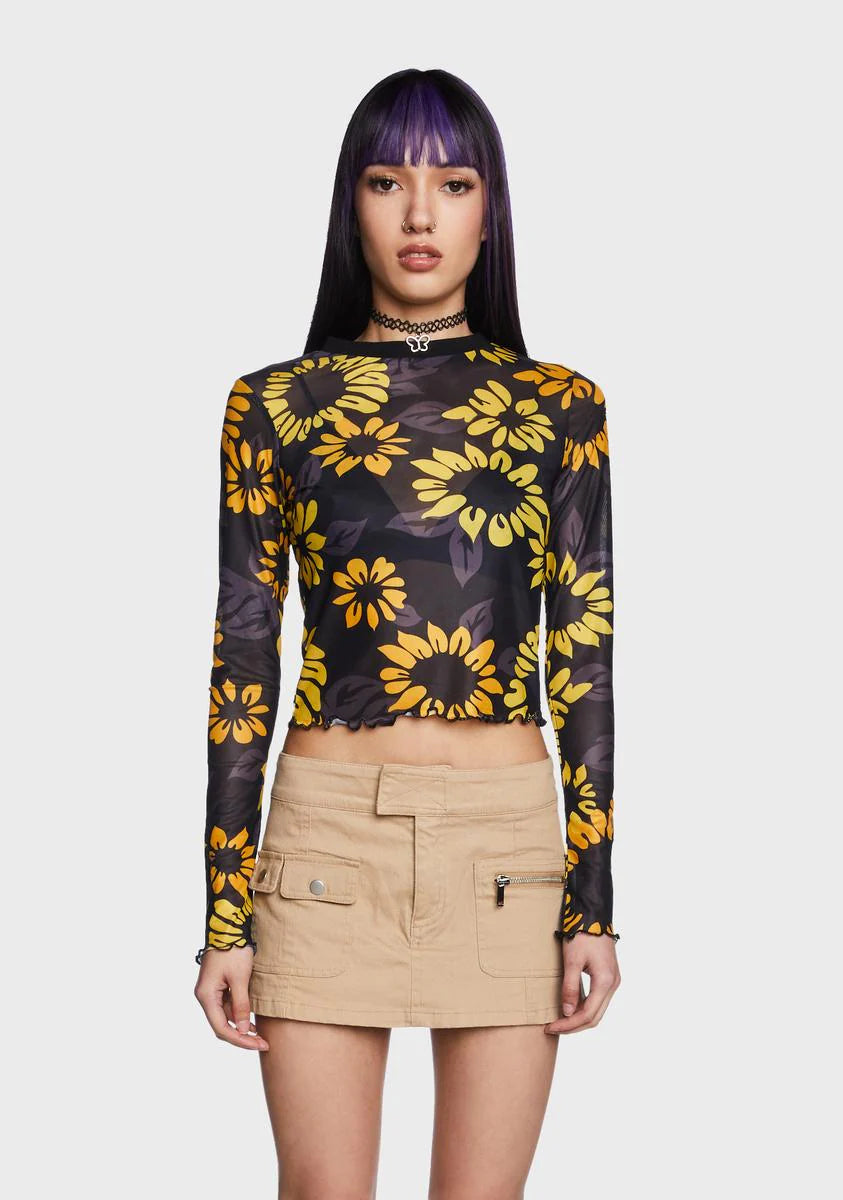 Slice Of Sunshine Mesh Top