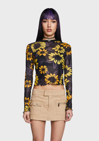 Slice Of Sunshine Mesh Top