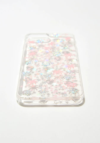 Palm Tree Sequin iPhone Case