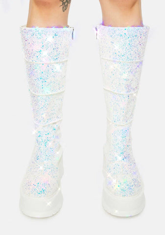 Cerberus Glitter Platform Boots
