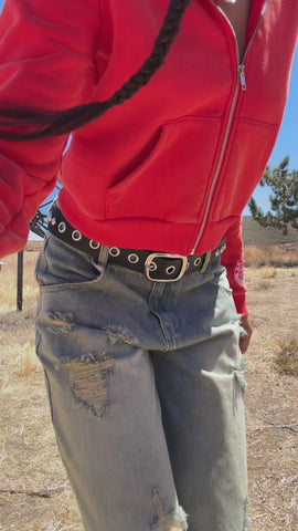 Over The Moon Cropped Hoodie