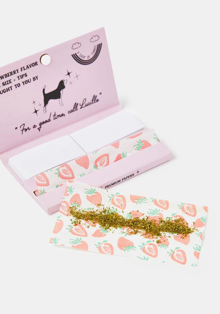 Lucille's Strawberry Flavor Premium Rolling Papers