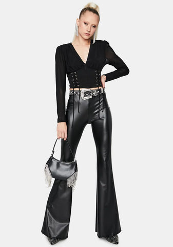 Not The Same Long Sleeve Corset Top