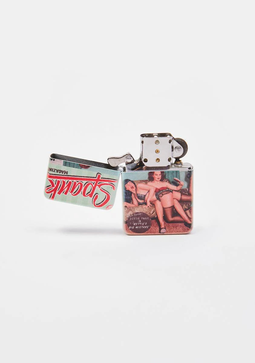 Bettie Page Spank Lighter With Tin