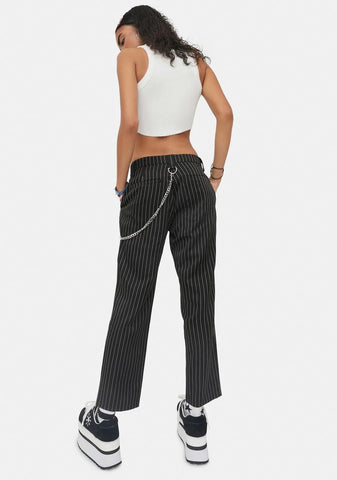 Bottom Line Pinstripe Crop Pants