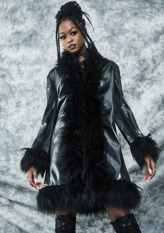 Total Eclipse Faux Fur Coat