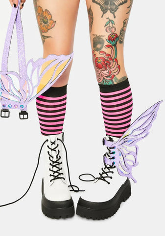 Pink Feyre Glitter Fairy Shoe Wingz