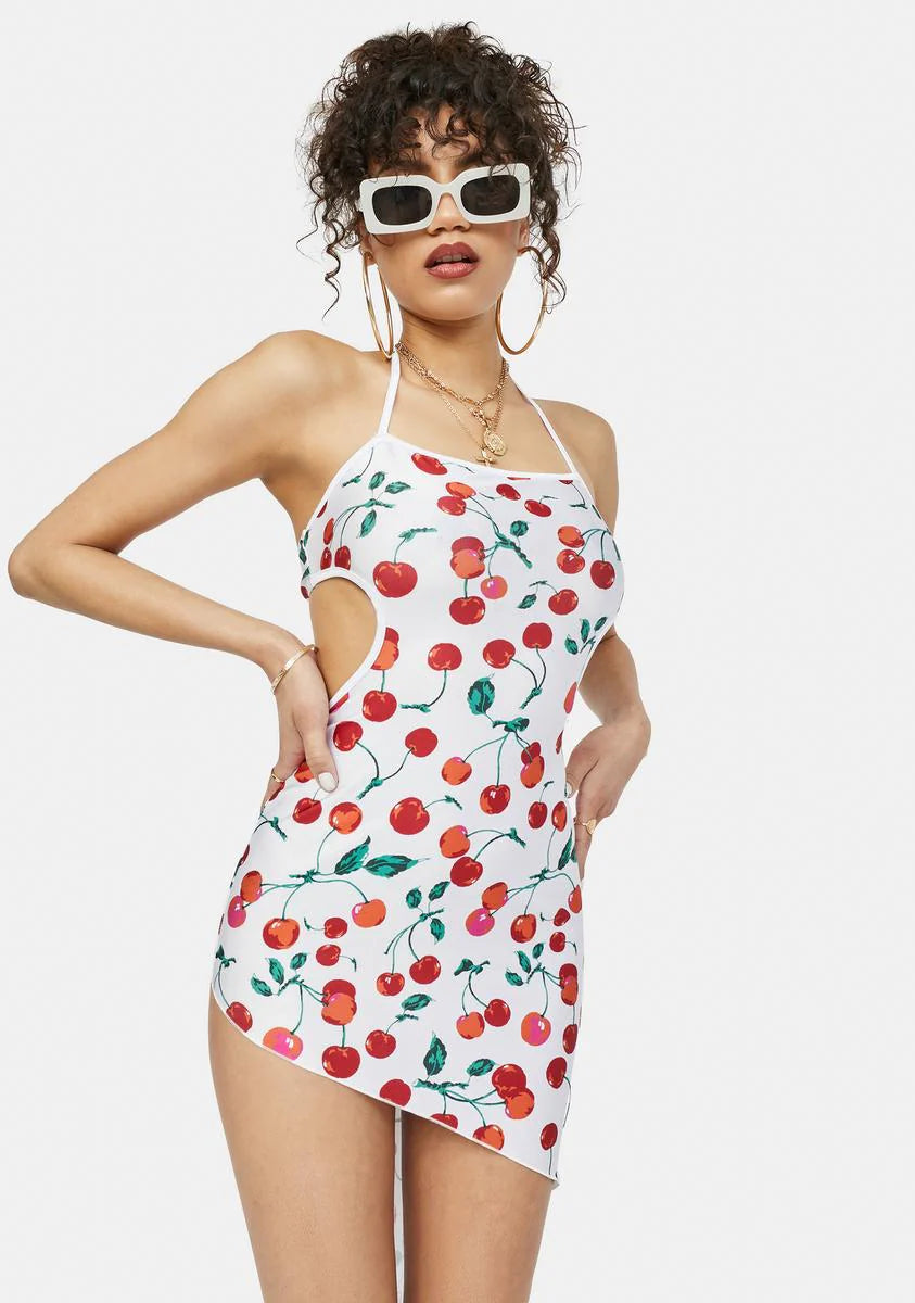 Who We Are Cherry Cutout Mini Dress