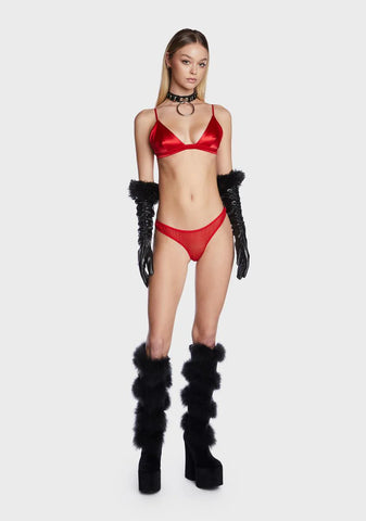 Hot Earn My Present Bow Thong