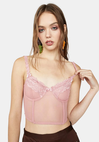 First Impressions Sheer Bustier Top