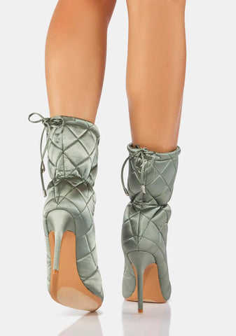 Sage Who Cares Quilted Heels