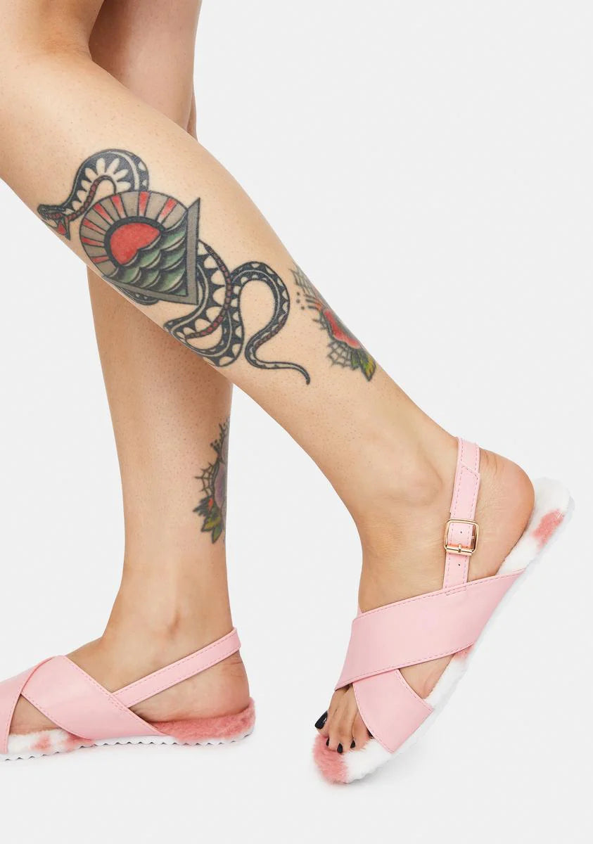 Sugar It's All Good Fuzzy Sandals