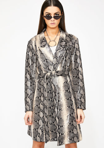 Latte Venomous Vixen Trench Coat