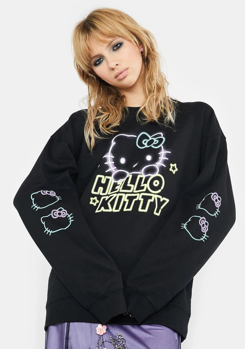 Hello Kitty Neon Crewneck Sweatshirt