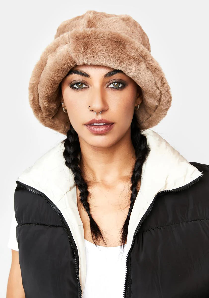 Soft Soul Faux Fur Bucket Hat