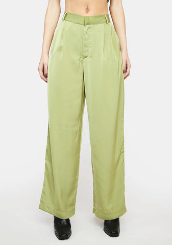 My Sign Is Dollars Satin Trousers