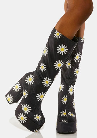 Crazy Daisy Platform Boots