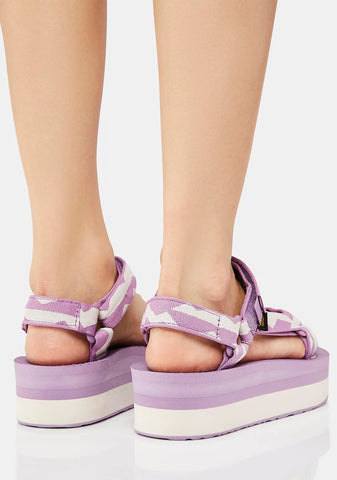 Dark Lavender Flatform Universal Sandals