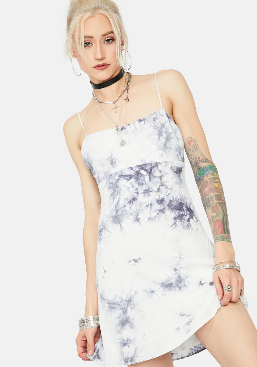 Take A Hit Tie Dye Open Back Mini Dress
