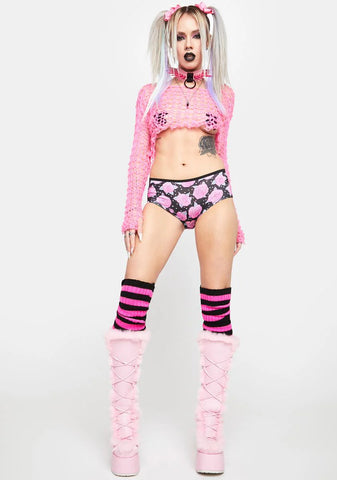 Pink Rose Boyshort Panties