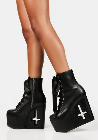 Unholy Ground Platform Wedge Boots