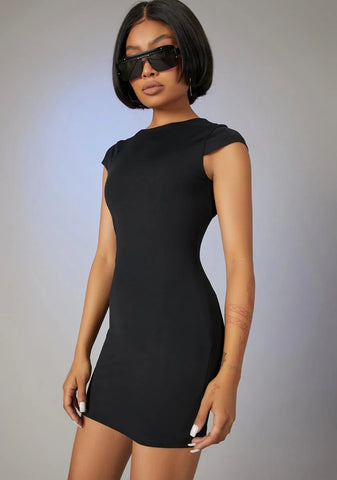 Rocker Gal Cut-Out Mini Dress