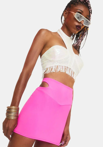 Solar Flair Sequin Bustier Top