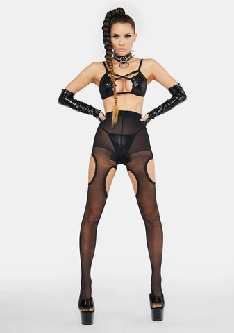 You're Mine Sheer Cut Out Tights