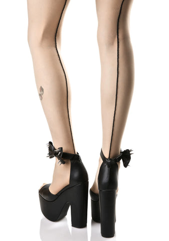 Sheer Runway Backseam Tights