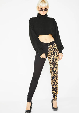 Leopard Split Leg Pants