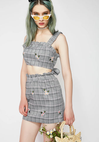 Bad Intentions Plaid Skirt