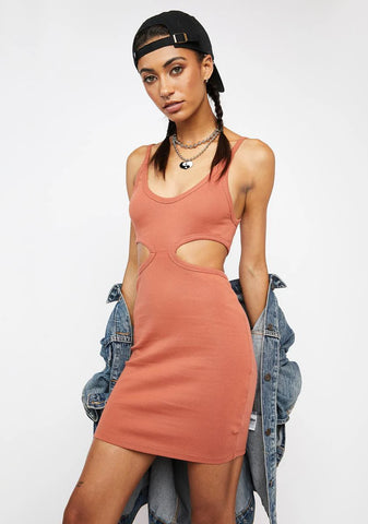 Rib Cedar Han Bodycon Dress