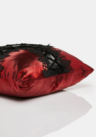 Twisted Gothic Cross-Shaped Pillow