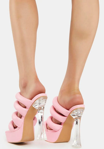 Pink Namora Clear Heels