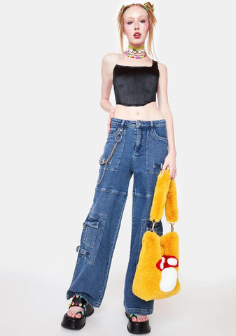 Award Her Satin Corset Crop Top