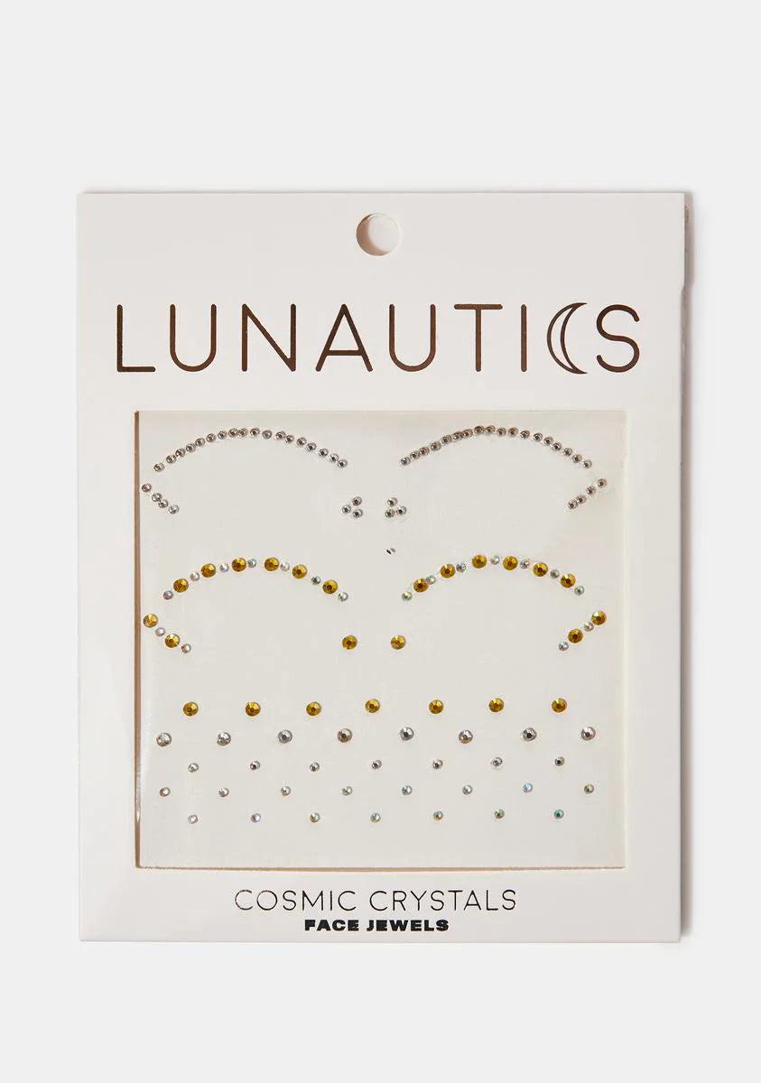 Metallic Cut Crease Face Jewels