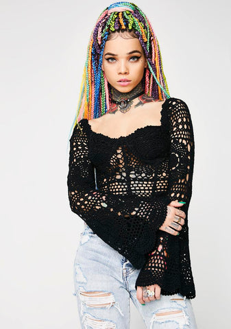Wild Child Crochet Bustier Top